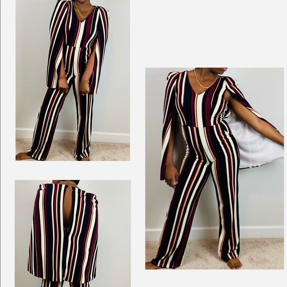 Striped jumpsuit